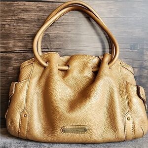 Cole Haan Tan Leather Shoulder Bag with Slouchy Silhouette